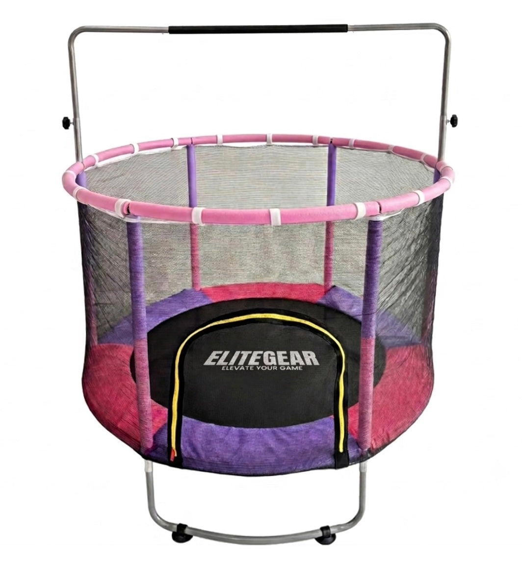 EliteGear™ Pink Mini Trampoline (6 Extras Included )