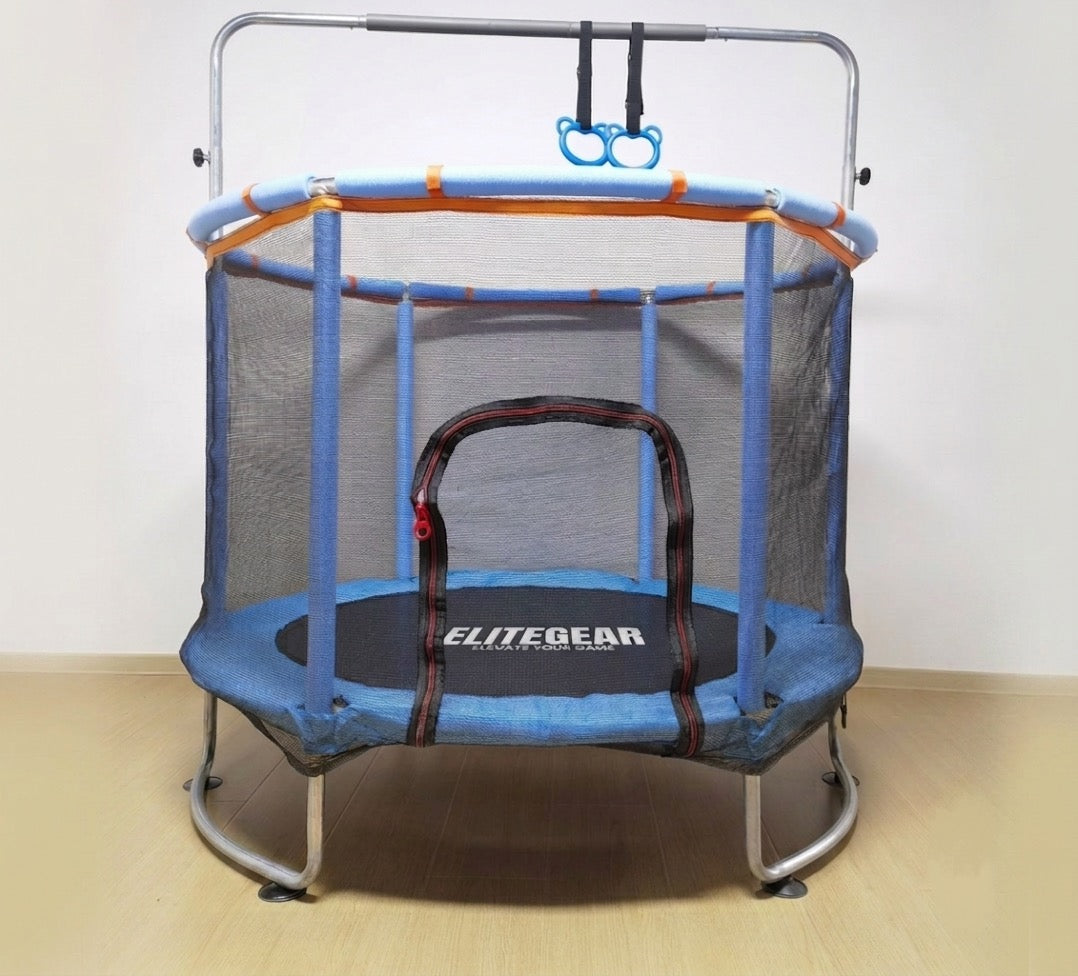 EliteGear™ Blue Mini Trampoline (6 Extras Included )